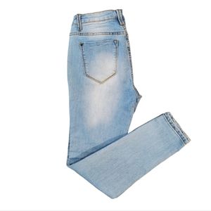 Encore Jeans Womens Size 7 Light Blue Mid Rise Skinny